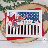 Americana Split 6x6 Background Stamp Americana Split 6x6 Background Stamp