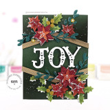 Scattered Holiday Blooms Cutting Plate Die