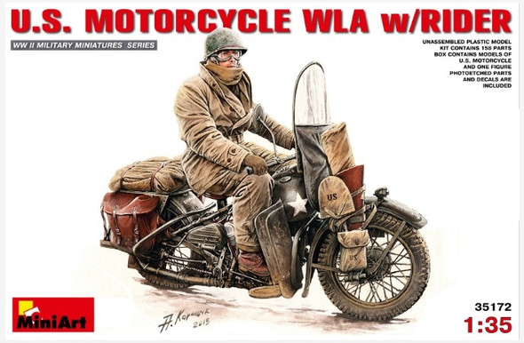 MIA35172 - MiniArt - 1/35 US Motorcycle w/Rider