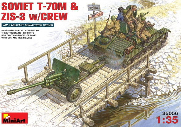 MIA35056 - MiniArt - 1/35 T-70M & Zis-3 w/crew