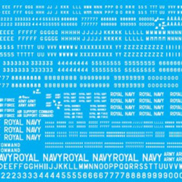 EXDX72158 - Xtradecal RAF 4,6,8,12in White Letters, Numbers, and Titles