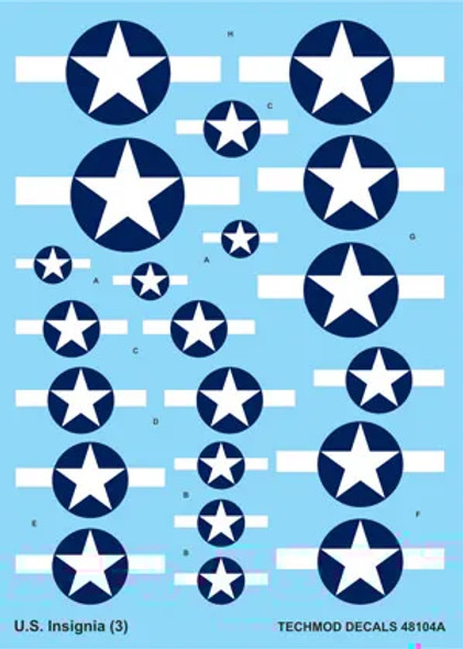 TMD48104 - Techmod 1/48 US Insignia 1943-1945