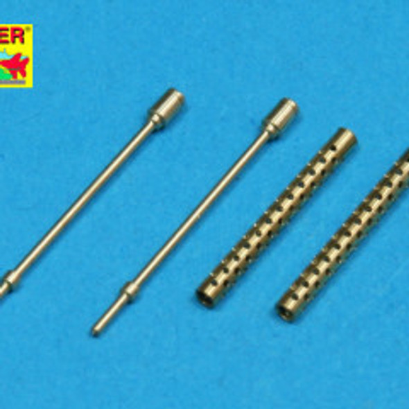 ABE25L01 - ABER 1/25 Turned US Cal .30 Barrels for Machine Guns Browning M1919 A4 with Two Part Muzzle - 2pcs