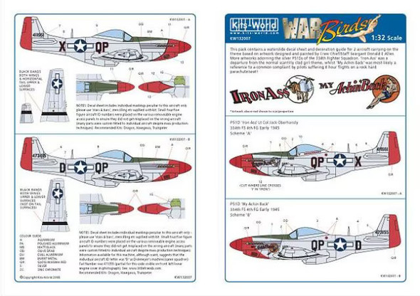 KWMKW132007-Kits World Decals 1/32 P-51D Mustang