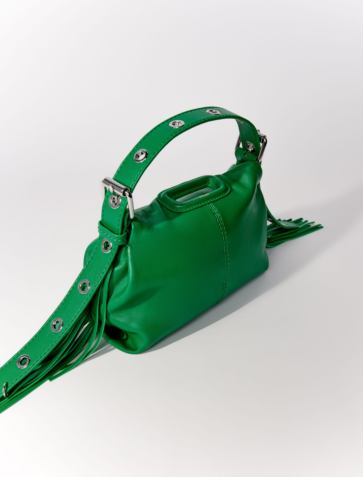 Smooth Leather Mini Miss M Bag - Green