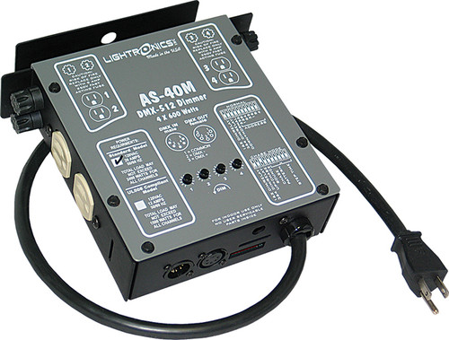 Lightronics AS40M 4-Channel 600-Watt Portable DMX Dimmer