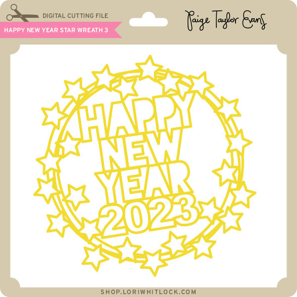 Happy New Year Star Wreath 3