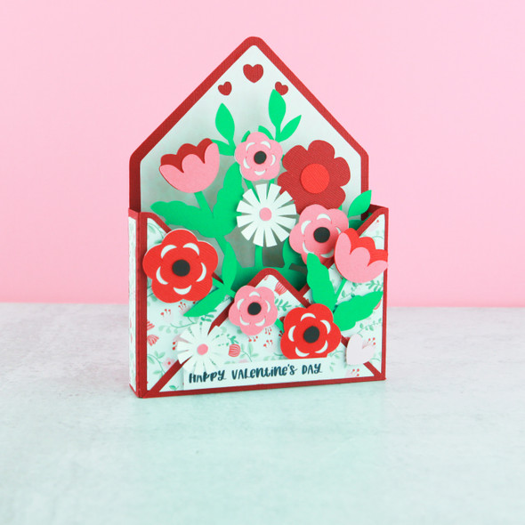 5X7 Envelope Box Card Valentine's Flowers